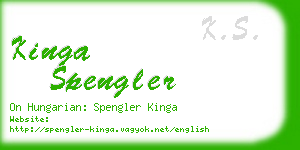 kinga spengler business card